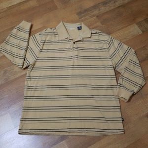 Men's LS sueded polo...Large